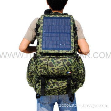 Military Camouflage Solar Bag with 7.5W Solar Panel